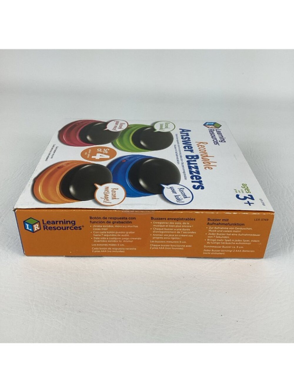 Learning Resources Recordable Answer Buzzers Custom Buttons Color Base Set - Picture 6 of 6